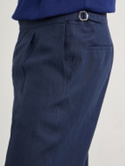 De Petrillo - Straight-Leg Linen Shorts - Blue