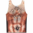 Jean Paul Gaultier Women's Safe Sex Mesh Sleeveless Top in Nude/Brown/Black