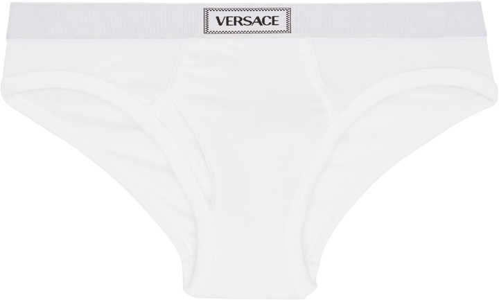 Photo: Versace White 90s Vintage Logo Briefs