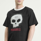 Pleasures Men's x Zero Single Skull Heavyweight T-Shirt in Black