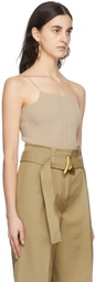 AERON Beige Cami Bodysuit