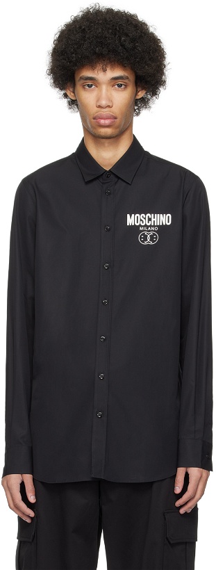 Photo: Moschino Black Double Smiley Shirt