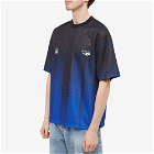 Neil Barrett Men's Sonic Bolt Thunderbolt Football T-Shirt in Blue/Black
