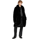 Ernest W. Baker Black Faux-Fur Coat
