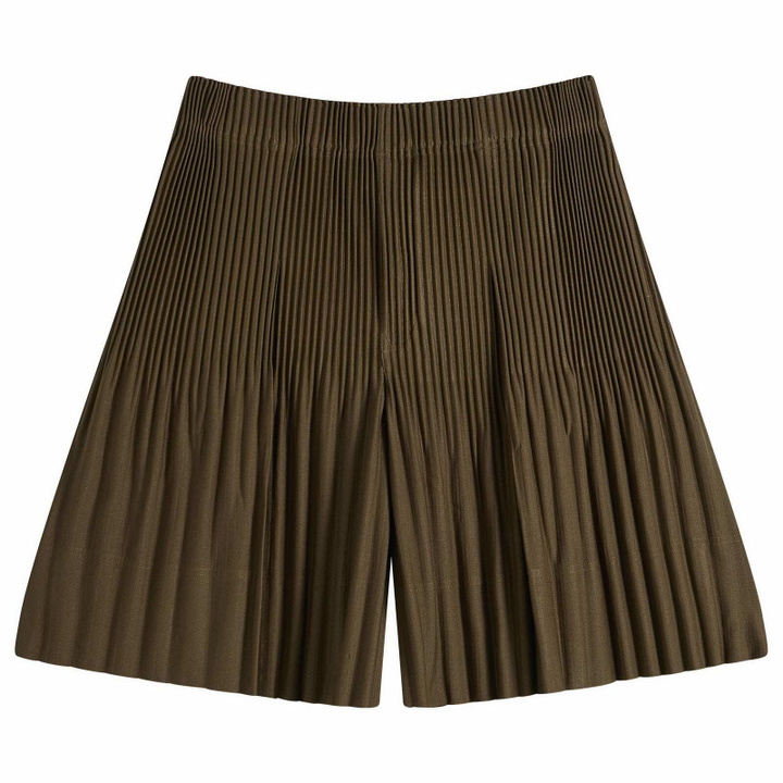 Photo: Homme Plissé Issey Miyake Men's Pleat Short in Genova Metal Ocher