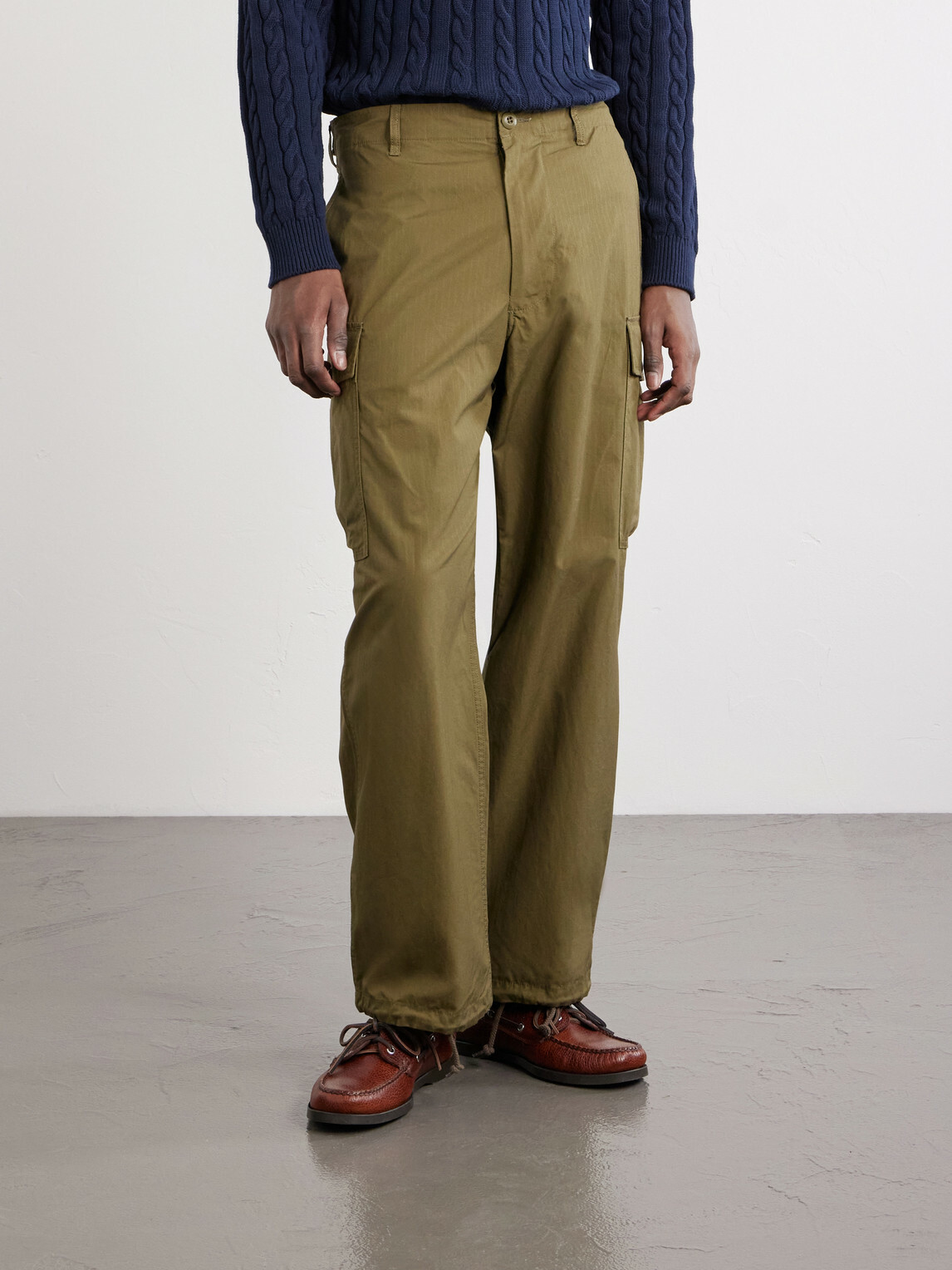 Beams Plus - Cotton-Ripstop Cargo Trousers - Green