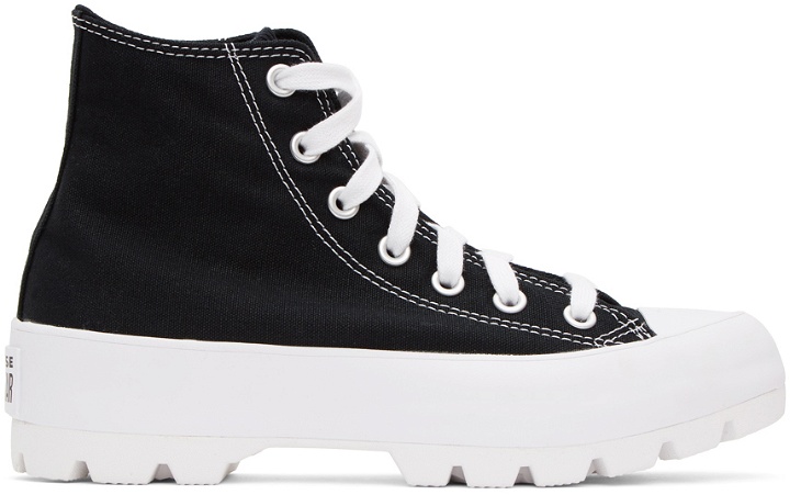 Photo: Converse Black Chuck Taylor All Star Lugged High Sneakers