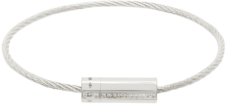 Photo: Le Gramme Silver Diamond 'Le 7 Grammes' Octagon Cable Bracelet
