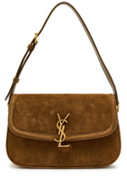 Saint Laurent Solferino Suede Shoulder bag - Brown - One Size