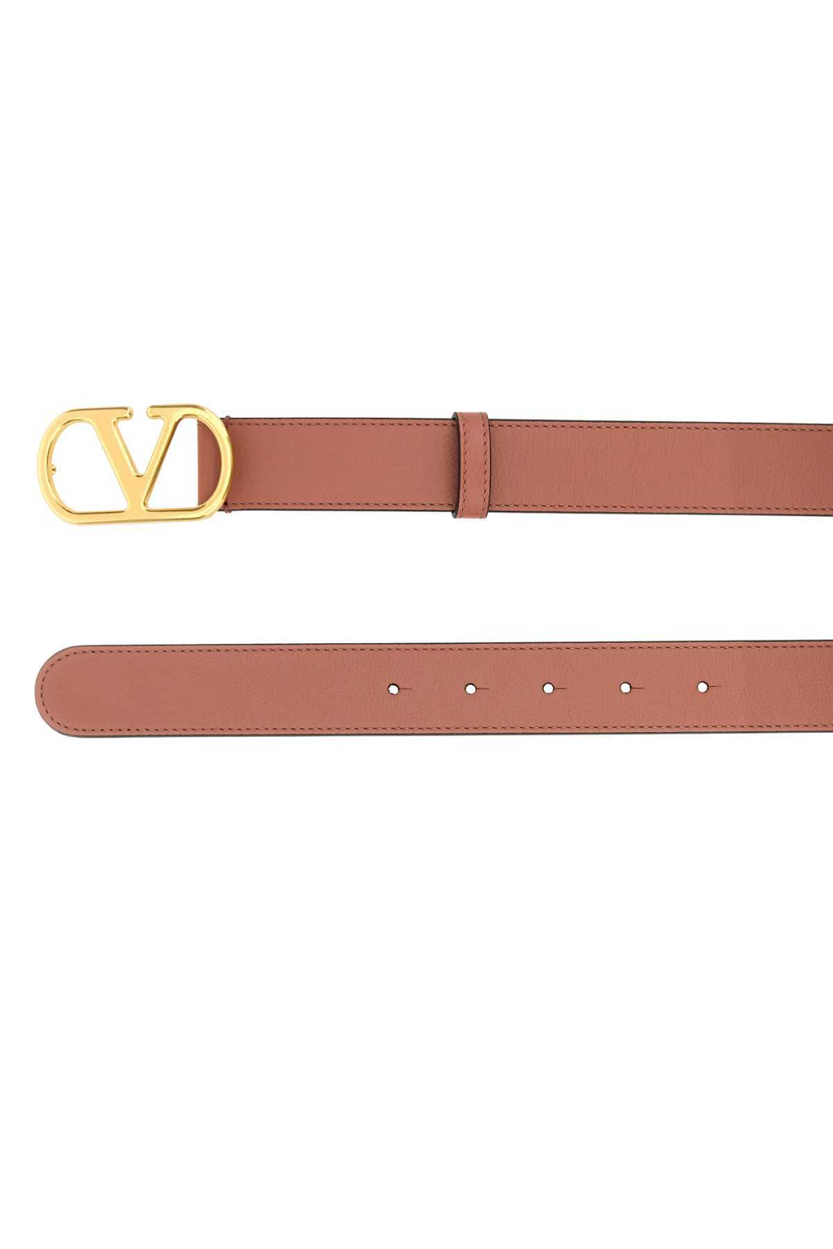 Vlogo Pink Leather Buckle 20mm Pink Belt