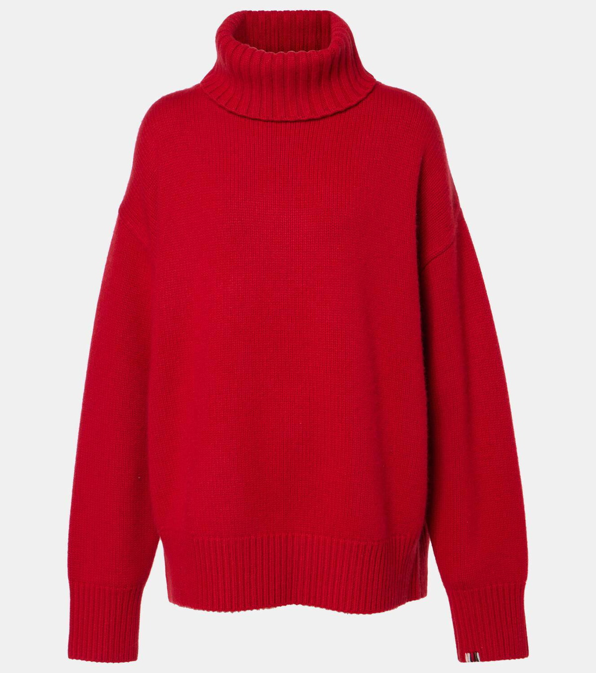 Cashmere Mix Solid Maxi Turtleneck Sweater