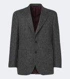 Rubinacci Herringbone virgin wool blazer