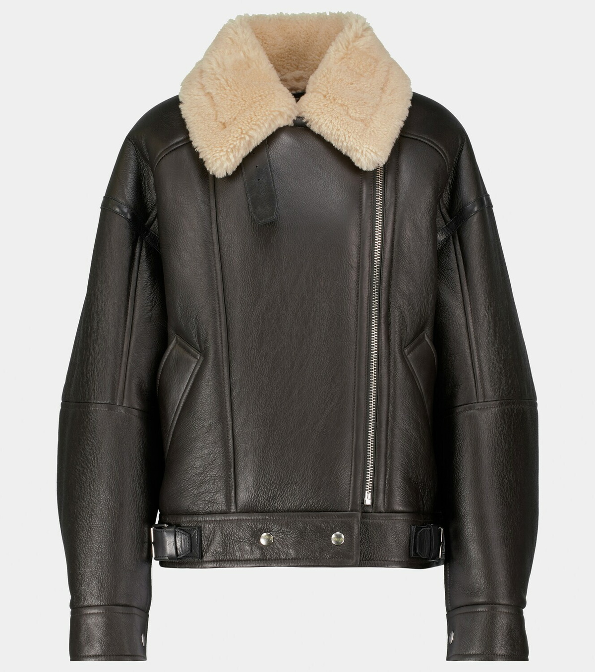 Acne Studios - Shearling and leather biker jacket Acne Studios