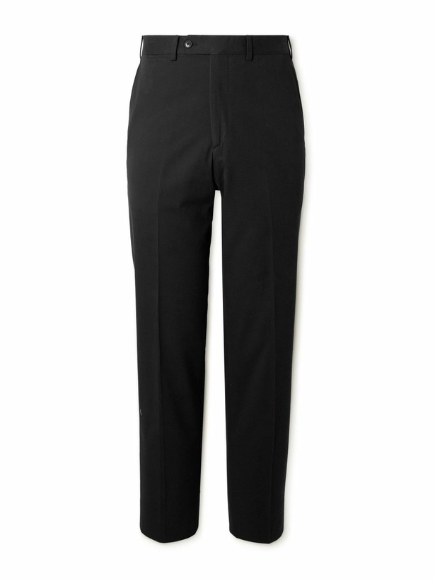 Photo: Saman Amel - Straight-Leg Cotton-Blend Trousers - Black