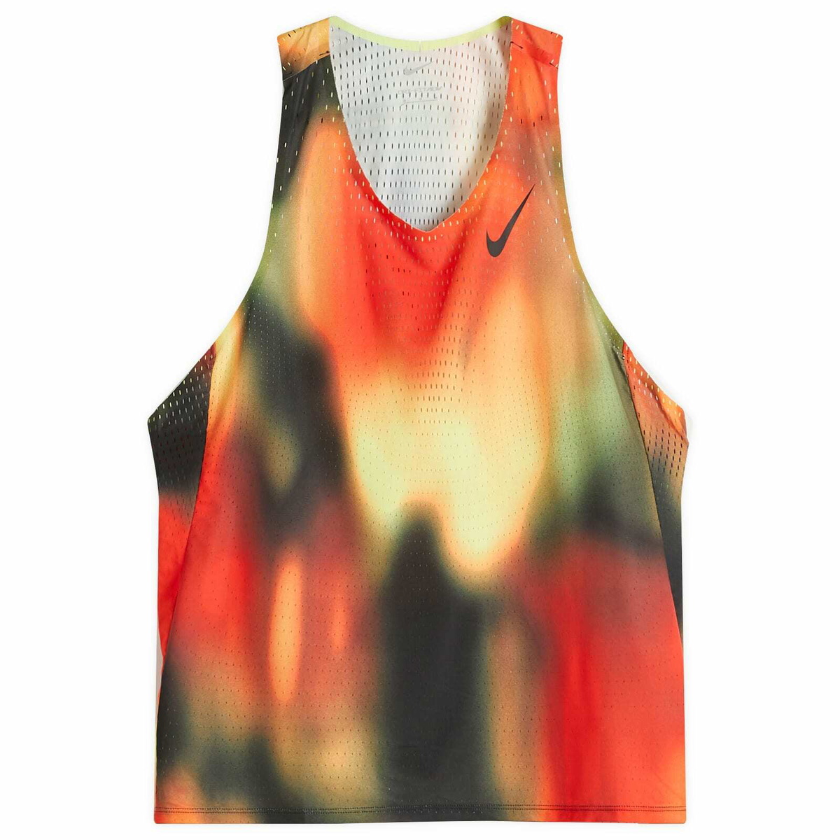 Nike Aeroswift Entry Tank Top in Lemon/Crimson/Black