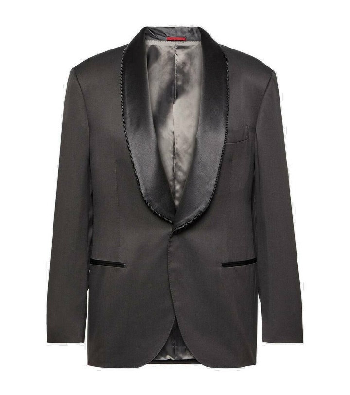 Photo: Brunello Cucinelli Single-breasted silk tuxedo jacket