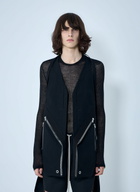 Rick Owens Asymmetric Zip Detail Vest