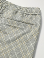 Malbon Golf - Logo-Embroidered Argyle Drawstring Golf Shorts - Gray