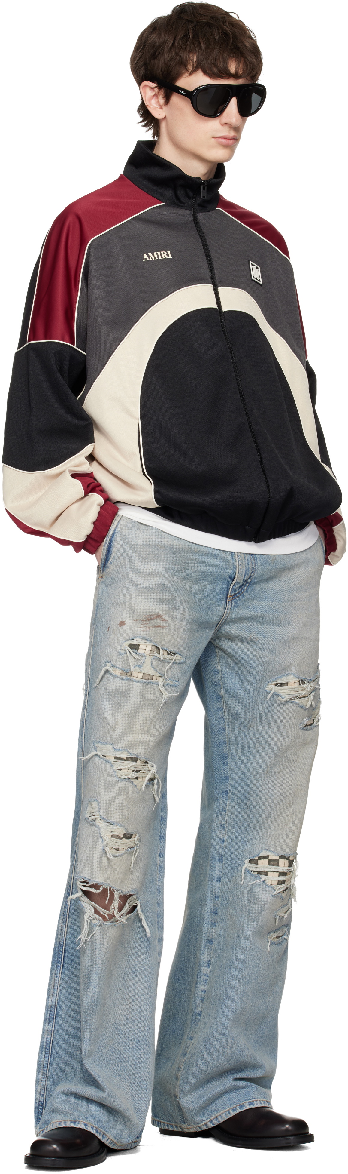 AMIRI Multicolor Oversized Panel Track Jacket