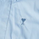 AMI Men's Tonal Heart Button Down Shirt in Sky Blue