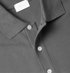 HANDVAERK - Slim-Fit Pima Cotton-Piqué Polo Shirt - Gray