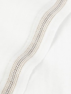 Loro Piana - Zamami Embroidered Herringbone Linen Scarf