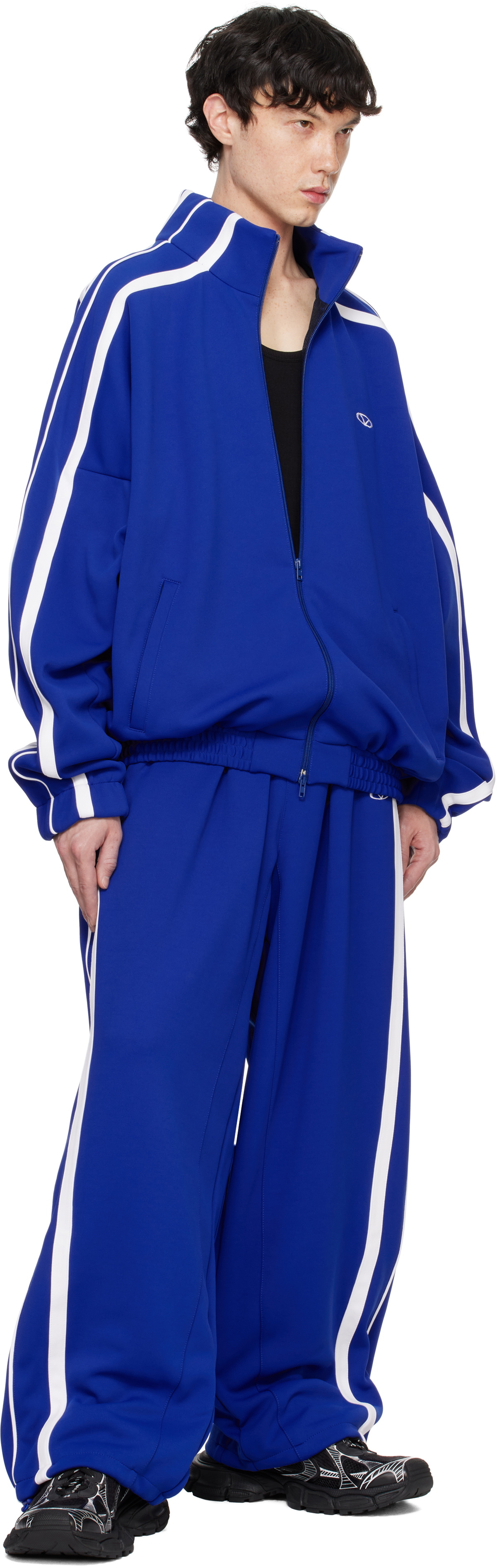 【VETEMENTS】ブルー オーバルロゴ ジム ジャケット VETEMENTS Blue Oval Logo Gym Jacket Vetements