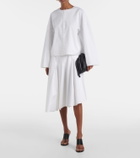 Fforme Rio asymmetric cotton midi skirt