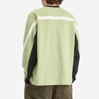 Metalwood Studio Men's Paneled Poly Long Sleeve T-Shirt in Mint