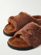 BIRKENSTOCK 1774 - Zürich Shearling-Lined Calf Hair Sandals - Brown