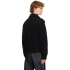 Dries Van Noten Black Chunky Wool Cardigan