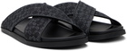 Givenchy Black G Plage Monogram 72 Pool Slides