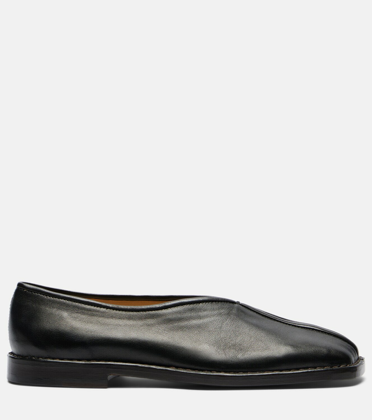 Lemaire Piped leather slip-on shoes