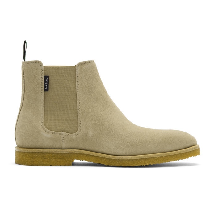 Photo: PS by Paul Smith Taupe Suede Andy Chelsea Boots