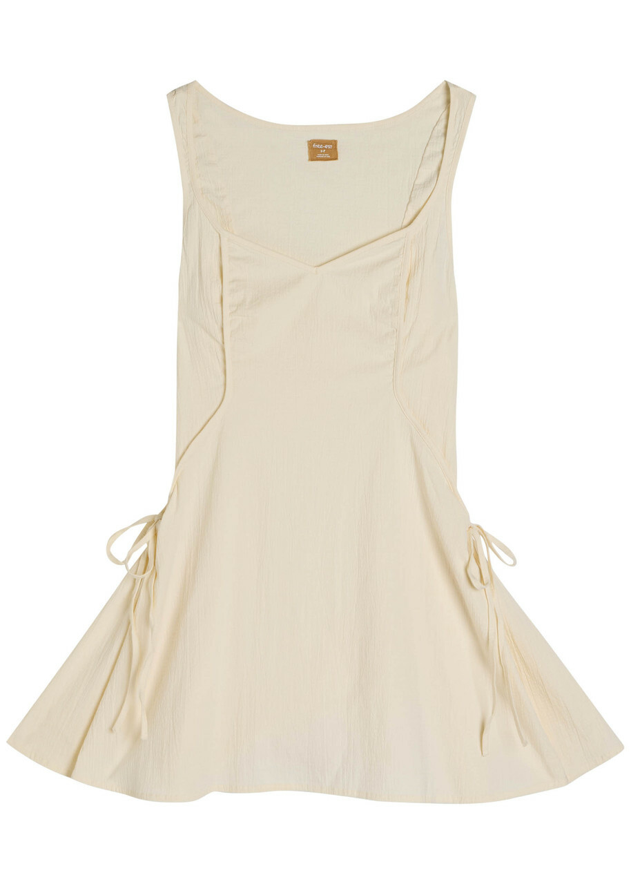 Free People Forever Fancy Stretch-cotton Mini Dress White