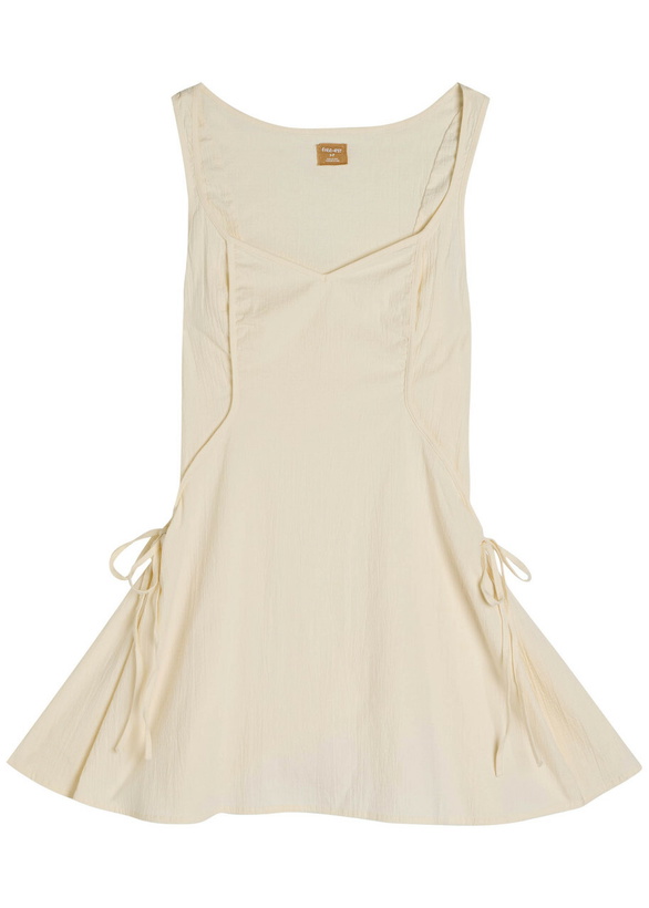 Photo: Free People Forever Fancy Stretch-cotton Mini Dress White