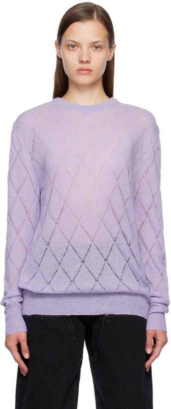 Photo: Pushbutton Purple Laddered Sweater