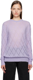 Pushbutton Purple Laddered Sweater