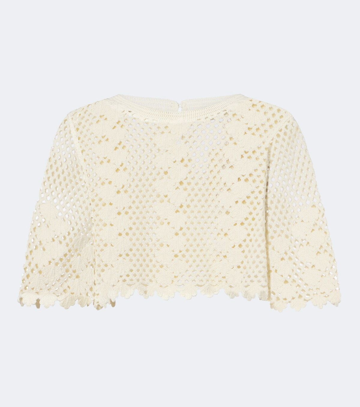 Posse Saskia cropped crochet cotton top