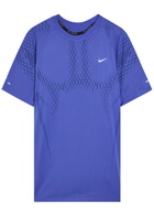 Nike Dri-fit Adv Perforated Jersey Running T-shirt Blue