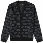 LMC Men's Graffiti Jacquard Cardigan in Black