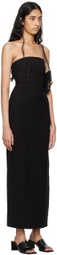 St. Agni Black Column Maxi Dress