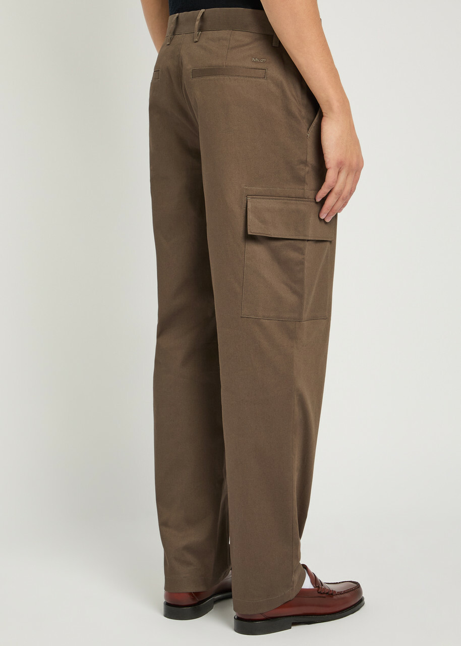 NN07 Mylo Stretch-cotton Cargo Trousers Bronze