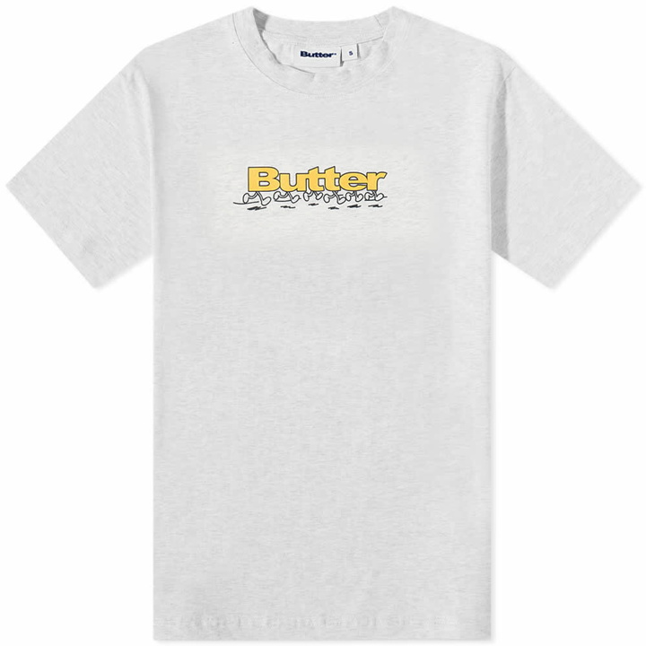 Photo: Butter Goods Men's Running Logo T-Shirt in Ash Grey