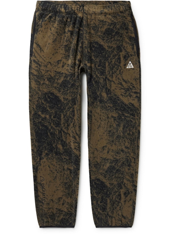 Photo: Nike - ACG NRG Wolf Tree Tapered Printed Recycled Polartec Therma-FIT Sweatpants - Green