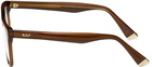 RETROSUPERFUTURE Brown Flat Top Optical Glasses