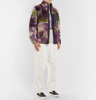 Stüssy - Reversible Tie-Dyed Fleece and Nylon Jacket - Purple