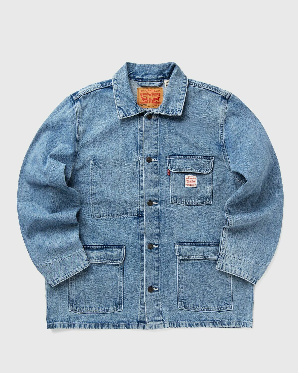 Levis BROADWAY ENIGNEER COAT Blue Mens Denim Jacket Levis