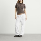 Samsøe Samsøe Women's Samia Short Sleeve Polo Top in Coffee Brown Stripe