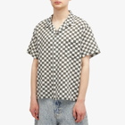 ERL Men's Checkerboard Vacation Shirt in Black/White